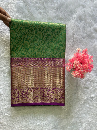 Emerald Green with Gold Zari - 1220