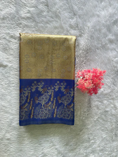 Golden Brown with Peacock Design - 1205